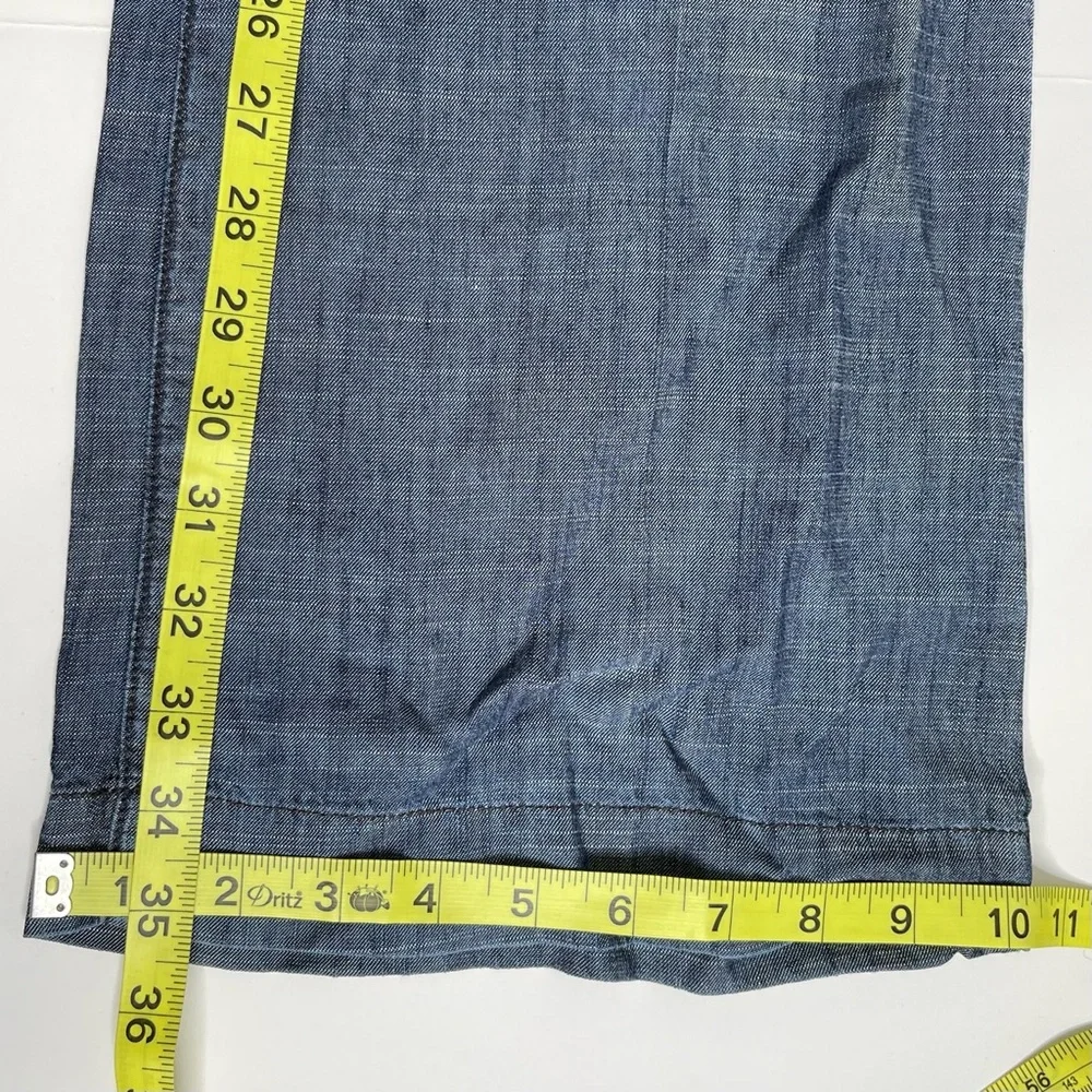 Level 99 Blue Denim Picket Tencel and Linen Trousers Size 27 NWT - Picture 10 of 13